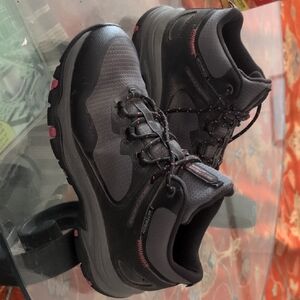 Skechers Gray and Pink Lace-Up Boots